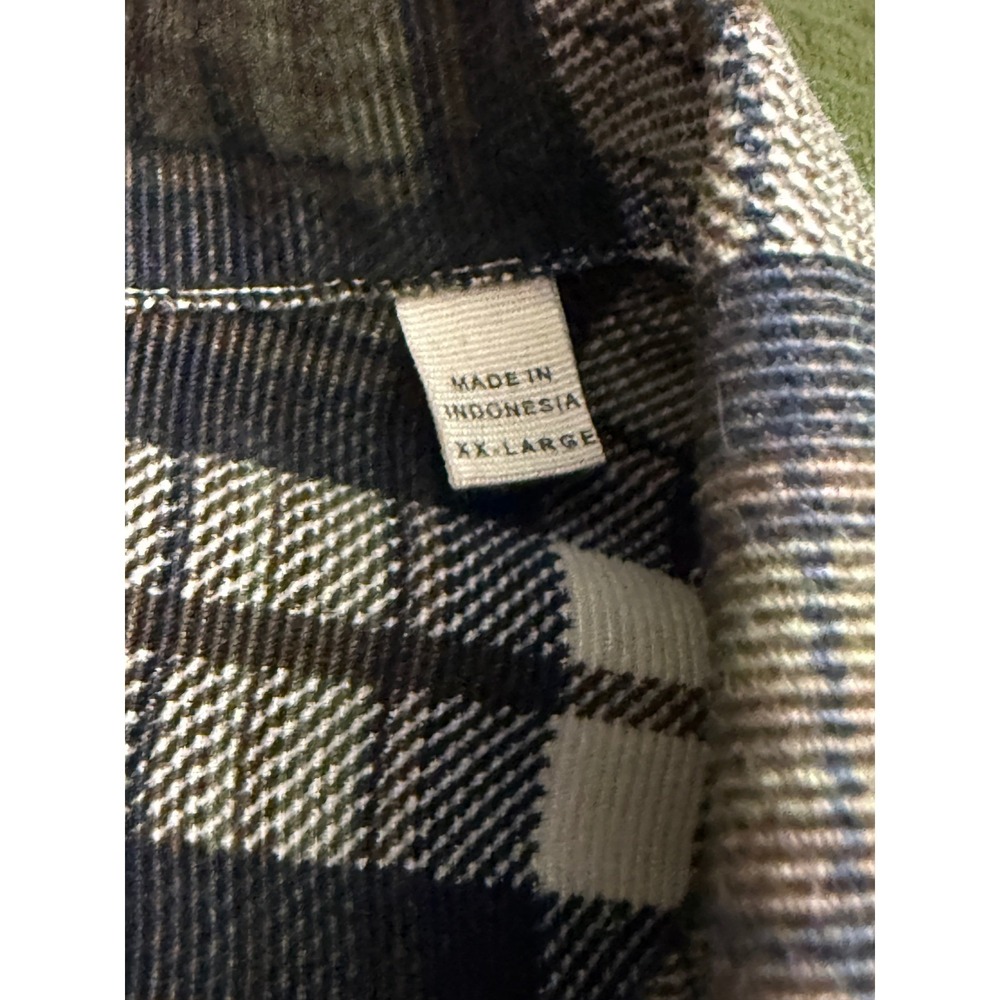 Buck Mason Mens XX-Large Plaid Button Down Shirt Olive Navy NWOT XXL qq33 - Picture 7 of 9